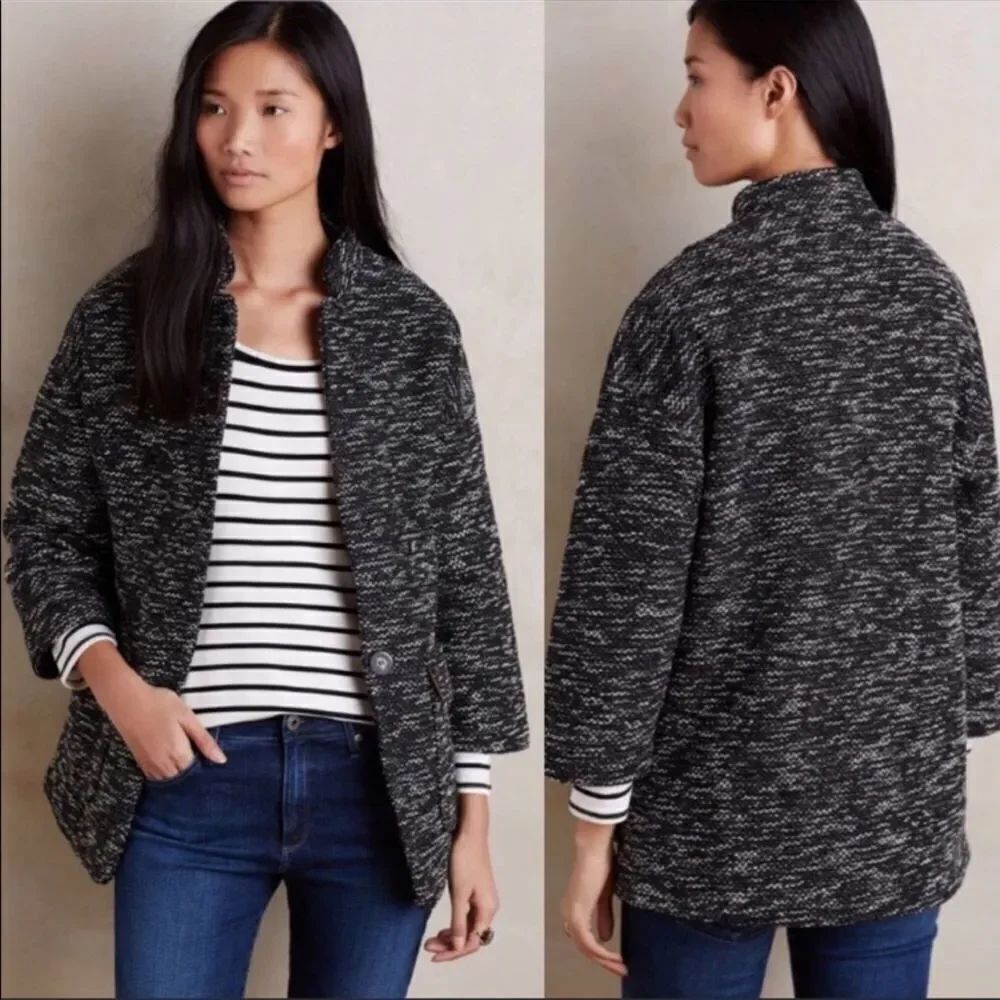 Anthro Elevenses Minka Sweater Coat